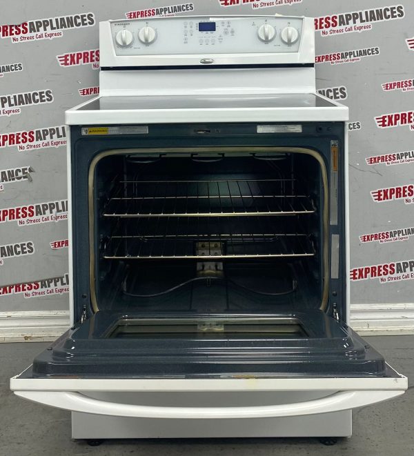 Used Whirlpool Freestanding Glass Top 30” Stove WERP4110SQ0 For Sale