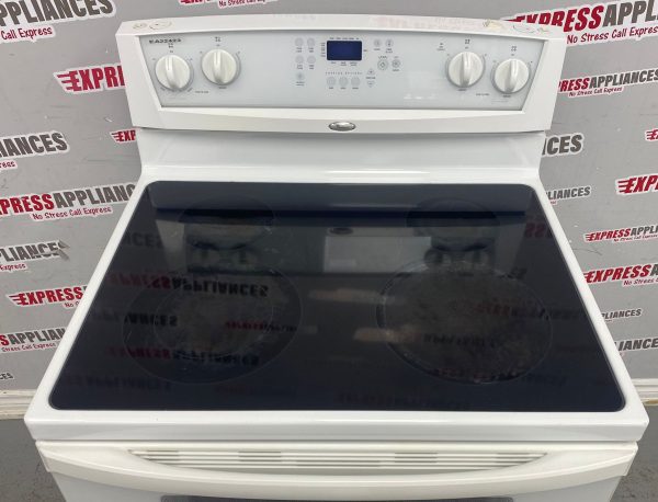 Used Whirlpool Freestanding Glass Top 30” Stove WERP4110SQ0 For Sale