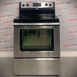 Used Whirlpool Freestanding Glass Top 30” Stove YWFE361LVS0 (1)