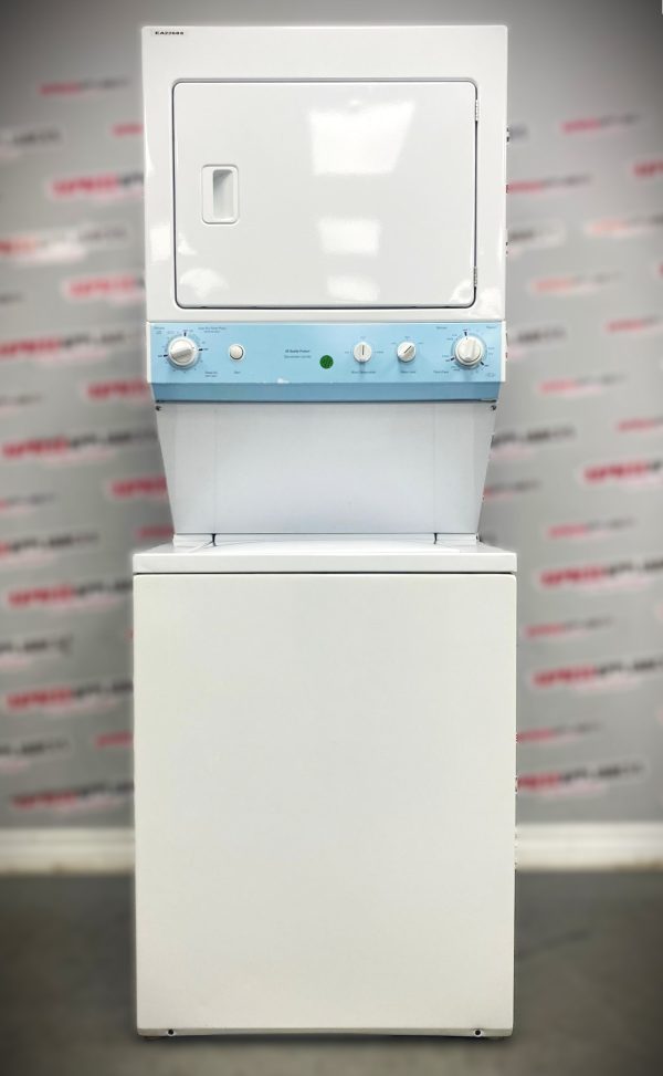 Used GE Laundry Centre 27” Stacked Washer/Dryer WSM27THBWWW For Sale