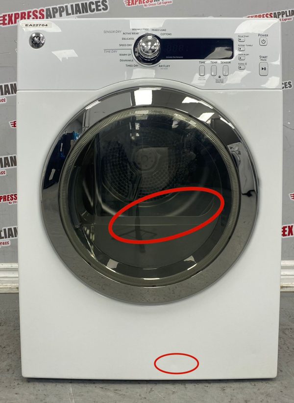 Used GE Electric 24” Stackable Dryer PCVH480EKWW SKU: EA22704 For Sale