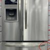 Used Kenmore 33” French Door Refrigerator 596.79243014 damage front