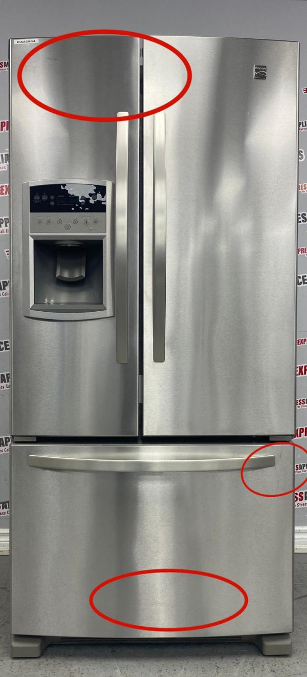 Used Kenmore 33” French Door Refrigerator 596.79243014 For Sale