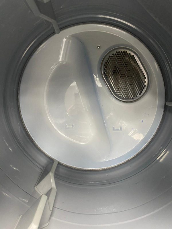 Used Samsung 27” Front Load Washer and Electric Dryer Stackable Set WF45M5100AW/A5 DV42H5000EW/AC For Sale