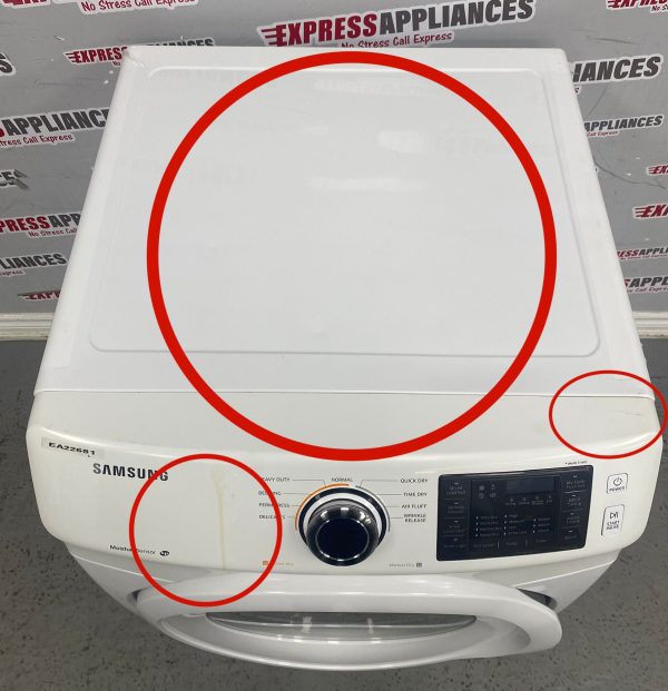 Used Samsung Electric 27” Dryer DV42H5000EW/AC For Sale