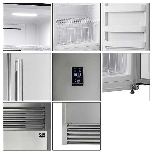 New Forno Side-By-Side 60” Refrigerator and Freezer Set in Decorative Trim Kit FFFFD1933-28RS FFFFD1933-28LS For Sale