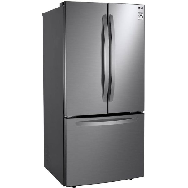 New LG French Door 33” Refrigerator LRFNS2503V For Sale (Black Stainless Steel)