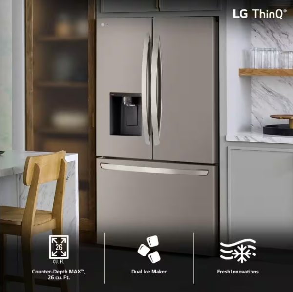 New LG French Door Counter Depth 36” Refrigerator LCFC26XSS For Sale