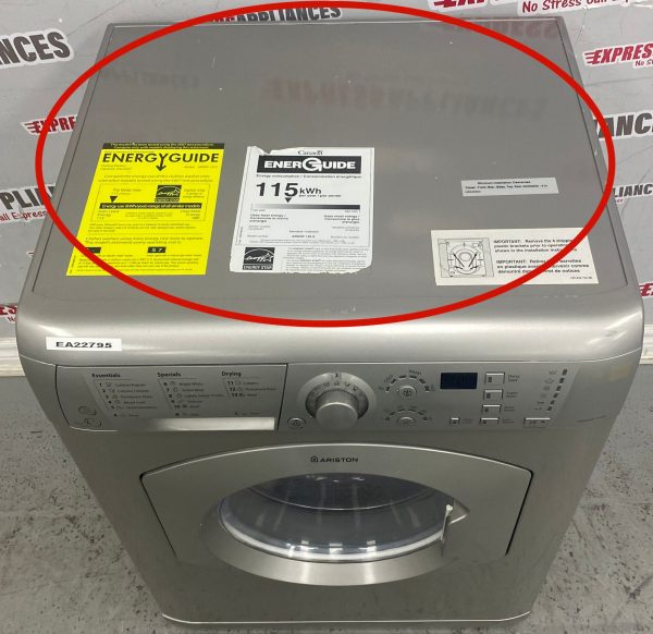 Used Ariston 24” Combo 2 in 1 Washer and Dryer ARWDF129S SKU: EA22795 For Sale