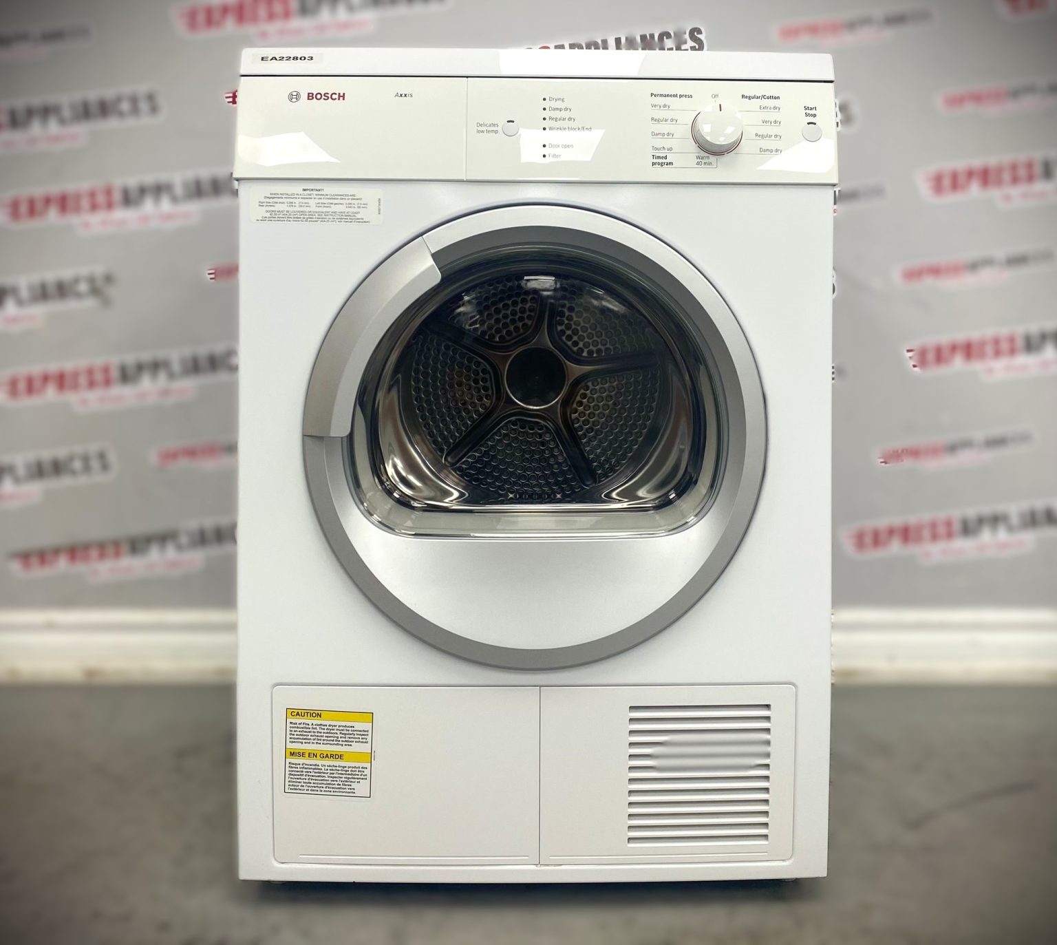 Used Bosch 24” Electric Stackable Dryer WTV76100CNFor Sale | ️ Express ...