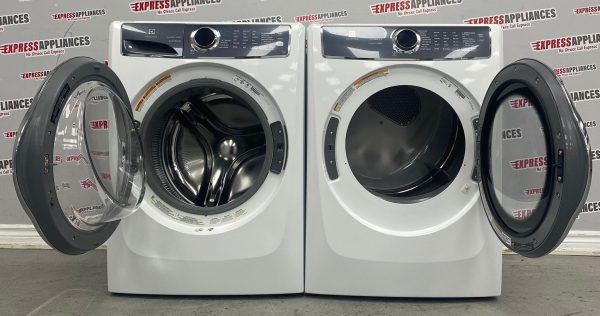 Used Electrolux Front Load Washer and Dryer 27” Stackable Set EFLS627UIW0 EFMC527UIW0 For Sale