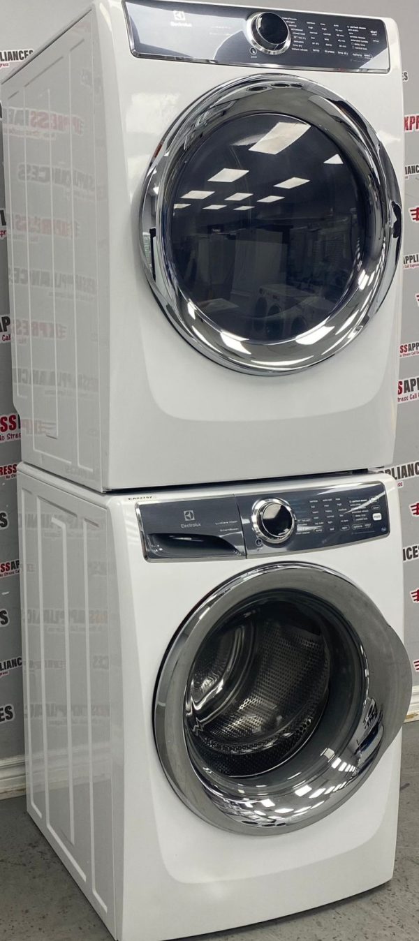 Used Electrolux Front Load Washer and Dryer 27” Stackable Set EFLS627UIW0 EFMC527UIW0 For Sale