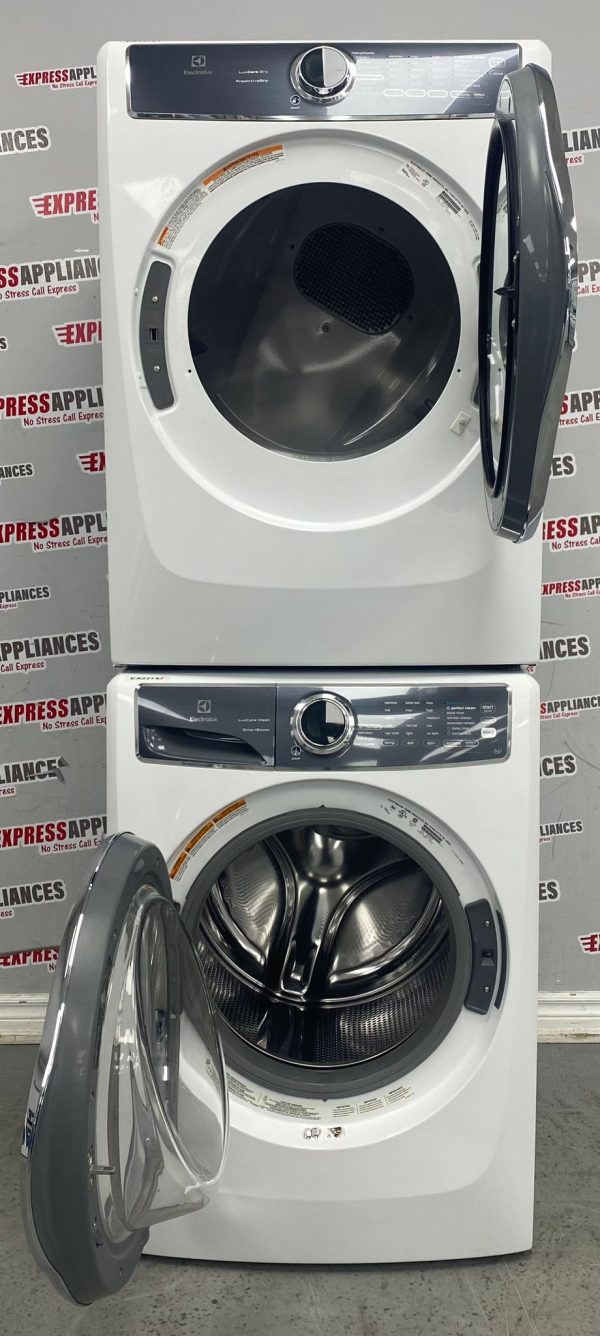 Used Electrolux Front Load Washer and Dryer 27” Stackable Set EFLS627UIW0 EFMC527UIW0 For Sale