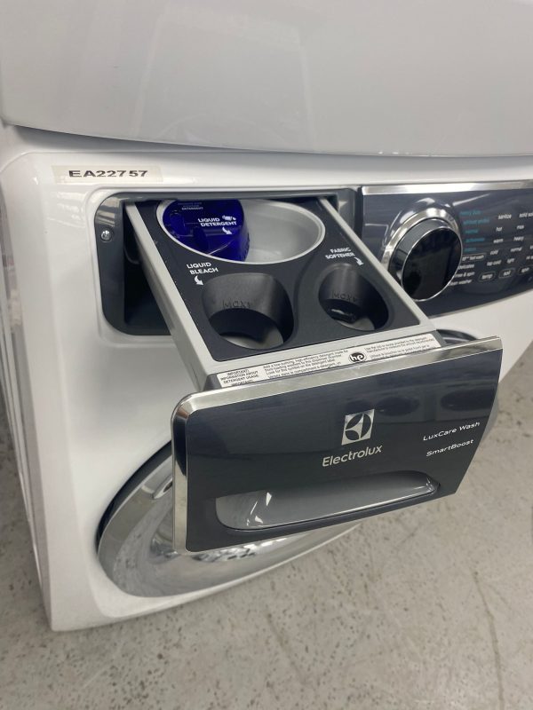 Used Electrolux Front Load Washer and Dryer 27” Stackable Set EFLS627UIW0 EFMC527UIW0 For Sale