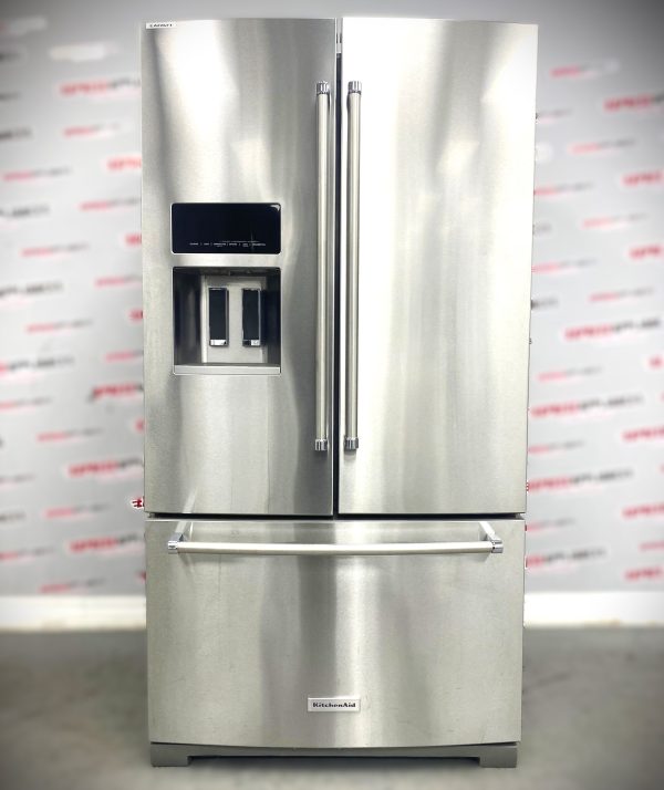 Used KitchenAid 36” French Doors Refrigerator KRFF707ESS01 For Sale