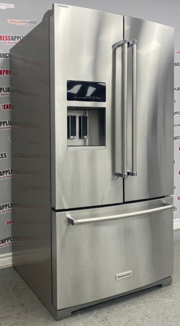 Used KitchenAid 36” French Doors Refrigerator KRFF707ESS01 For Sale