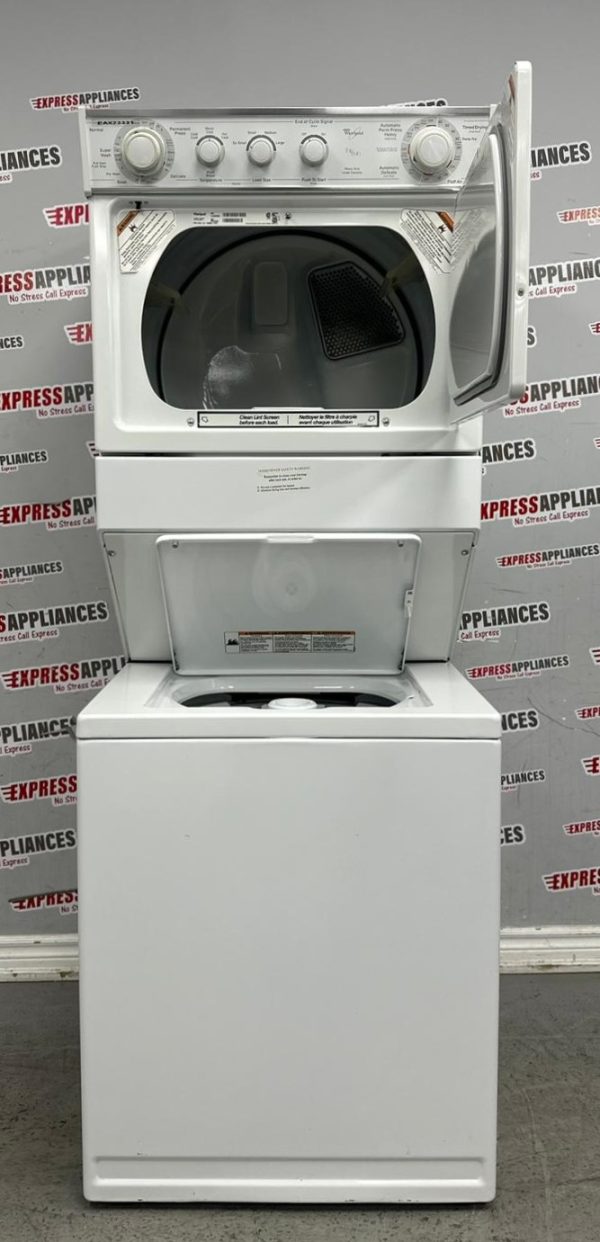 Used Whirlpool 27” Laundry Center Washer and Dryer YLTE6234DQ2 For Sale