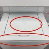 Used Whirlpool 27” Laundry Center Washer and Dryer YLTE6234DQ2 damage washer lid