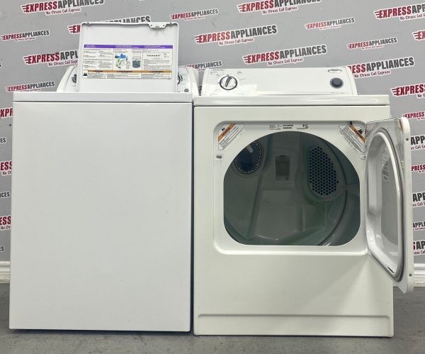 Used Whirlpool 27” Washer and Dryer Side-by-Side Set WTW4800XQ4 YWED5300SQ0 For Sale