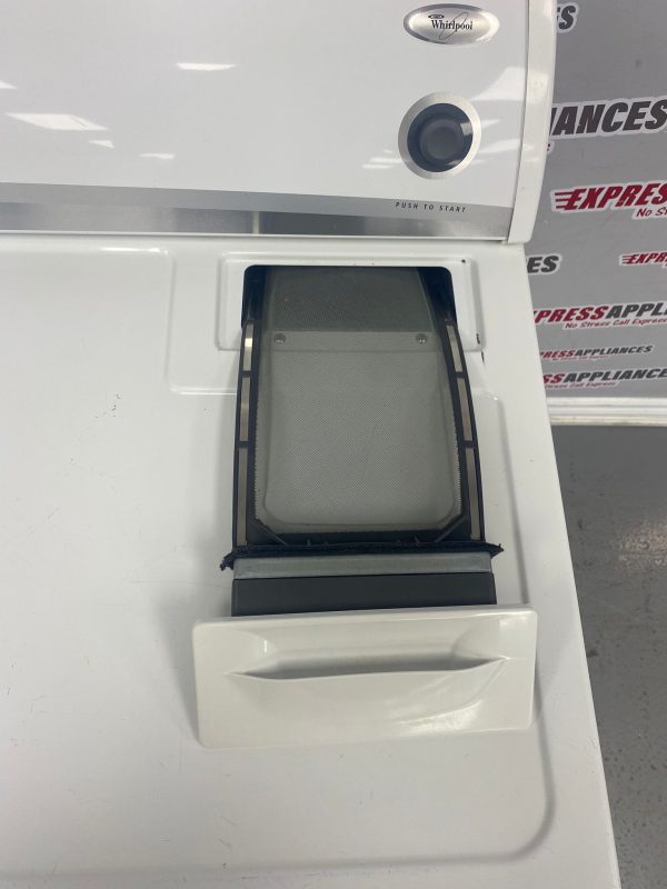 Used Whirlpool 27” Washer and Dryer Side-by-Side Set WTW4800XQ4 YWED5300SQ0 For Sale