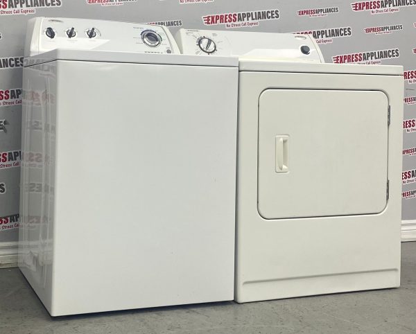 Used Whirlpool 27” Washer and Dryer Side-by-Side Set WTW4800XQ4 YWED5300SQ0 For Sale