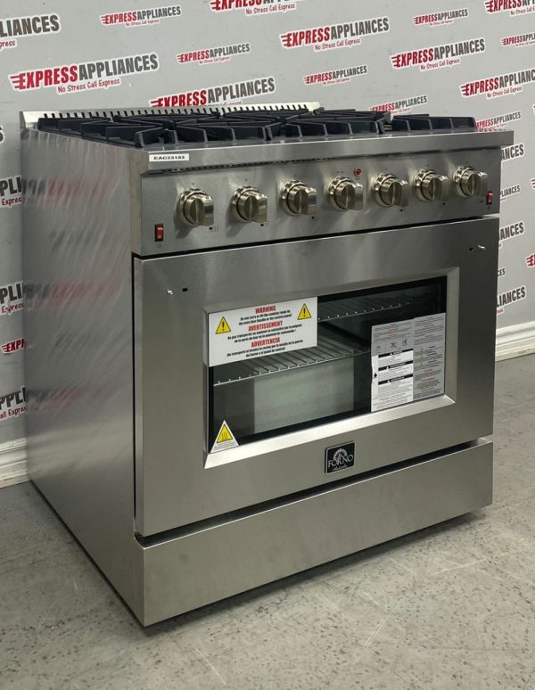 Open Box Forno 36” Freestanding Gas Stove FFSGS6244-36 For Sale