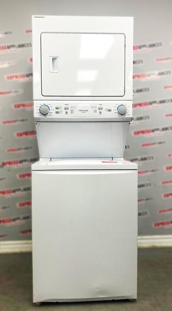 Open Box Frigidaire 27” Laundry Center Washer and Dryer FLCE752CAW4 SKU: EAC22721 For Sale