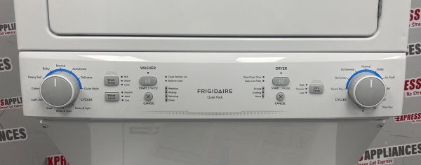 Open Box Frigidaire 27” Laundry Center Washer and Dryer FLCE752CAW4 SKU: EAC23019 For Sale