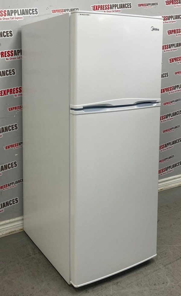 Open Box Midea 24” Top Freezer Refrigerator MRT12B2AWW For Sale