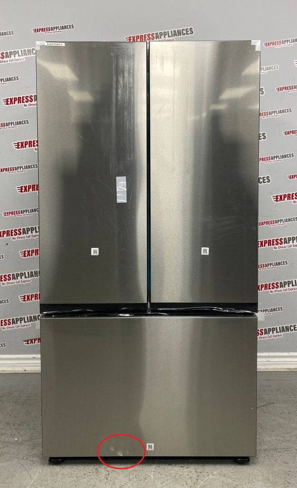 Open Box Samsung 36” French Door Refrigerator RF30BB6200QLAA For Sale