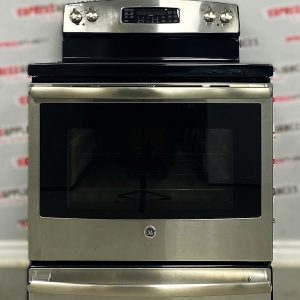 Used GE 30” Freestanding Glass Top Stove JCB830SJ1SS For Sale (1)