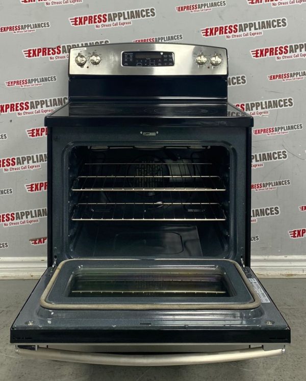 Used GE 30” Freestanding Glass Top Stove JCB830SJ1SS For Sale