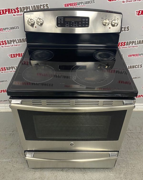 Used GE 30” Freestanding Glass Top Stove JCB830SJ1SS For Sale