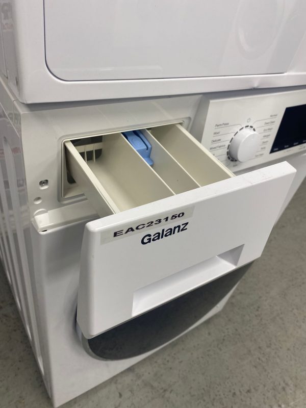 Used Galanz Front Load Washer and Ventless Dryer 24” Stackable Set GLFW22WEA5A GLHD38WEA5C For Sale