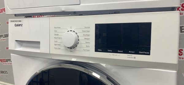 Used Galanz Front Load Washer and Ventless Dryer 24” Stackable Set GLFW22WEA5A GLHD38WEA5C For Sale