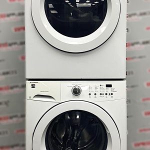 Used Kenmore 27” Front Load Washer and Dryer Stackable Set 970L48022A0 970L88022A0 For Sale