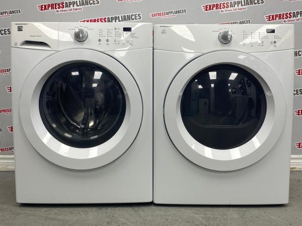 Used Kenmore 27” Front Load Washer and Dryer Stackable Set 970L48022A0 970L88022A0 For Sale