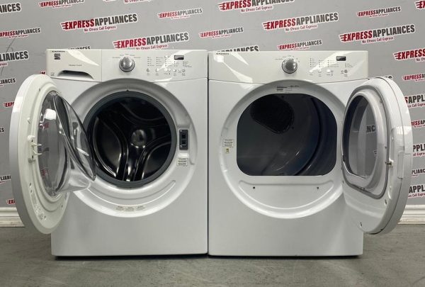 Used Kenmore 27” Front Load Washer and Dryer Stackable Set 970L48022A0 970L88022A0 For Sale