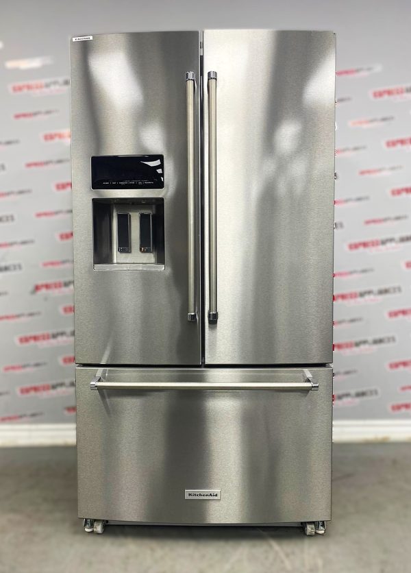 Used KitchenAid 36” French Doors Refrigerator KRFF507HPS02 For Sale