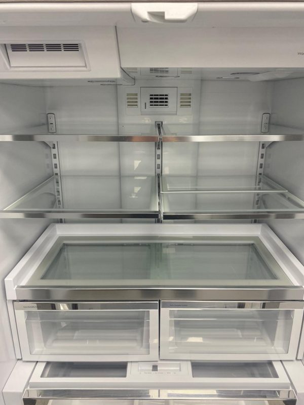 Used KitchenAid 36” French Doors Refrigerator KRFF507HPS02 For Sale