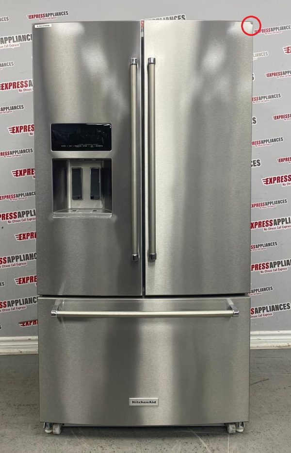 Used KitchenAid 36” French Doors Refrigerator KRFF507HPS02 For Sale