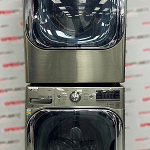 Used LG 29” Front Load	Washer and Electric Dryer Stackable Set WM8000HVA DLEX8000V For Sale