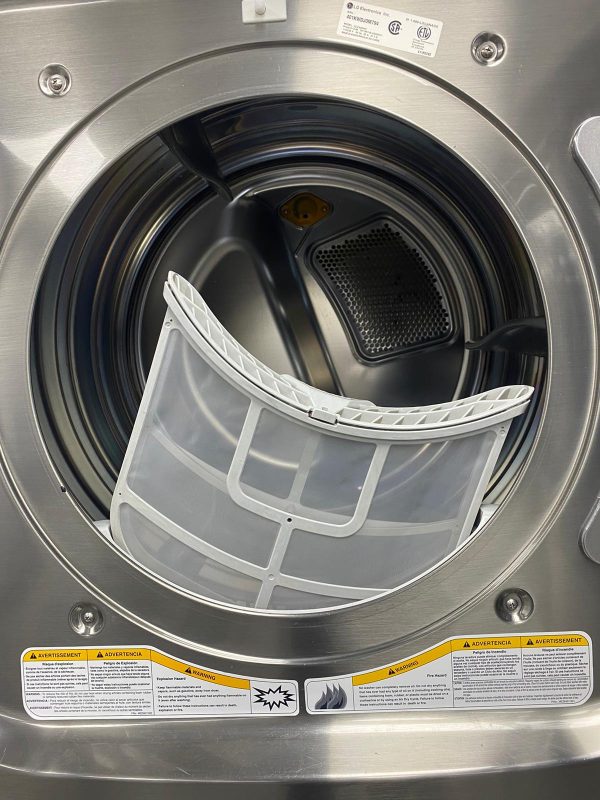 Used LG 29” Front Load	Washer and Electric Dryer Stackable Set WM8000HVA DLEX8000V For Sale