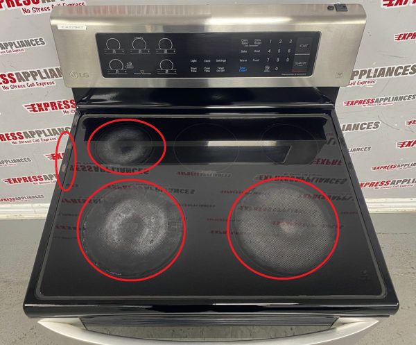 Used LG 30” Freestanding Glass Top Stove LRE3061ST  For Sale