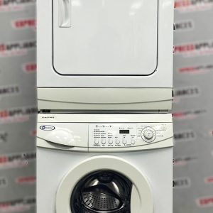 Used Maytag 24” Washer and Dryer Stackable Set MAH2400AWW MDE2400AZW For Sale