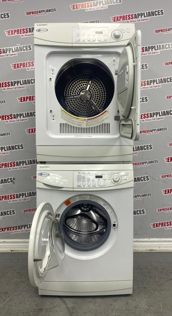 Used Maytag 24” Washer and Dryer Stackable Set MAH2400AWW MDE2400AZW For Sale