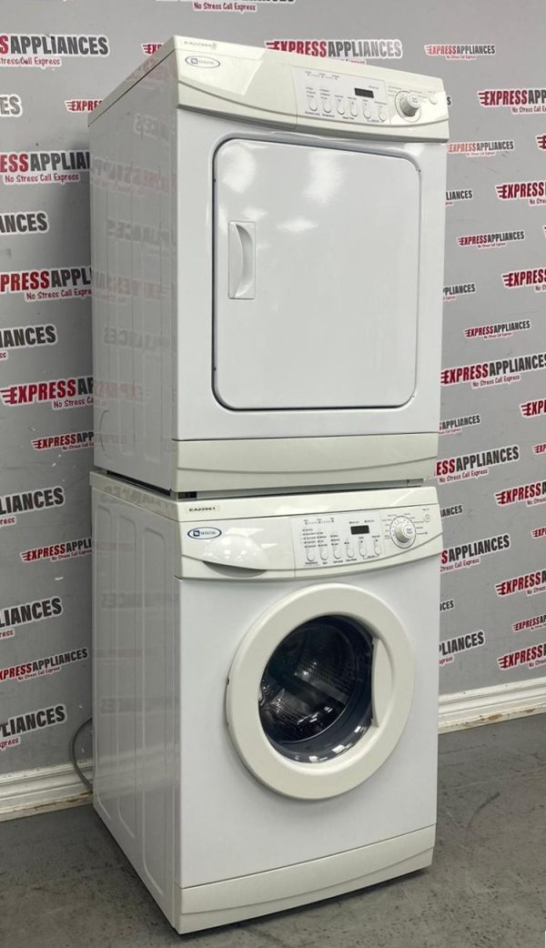 Used Maytag 24” Washer and Dryer Stackable Set MAH2400AWW MDE2400AZW For Sale