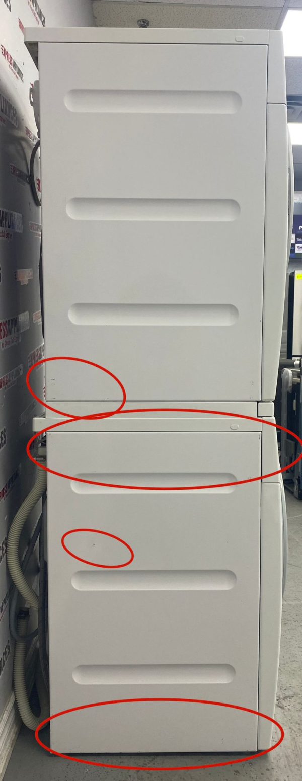 Used Miele 24” Front Load Washer and Ventless Dryer Stackable Set W1623 T7644C For Sale