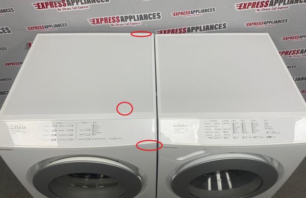 Used Miele 27” Front Load Washer and Electric Dryer Set W4800LC T9800 For Sale