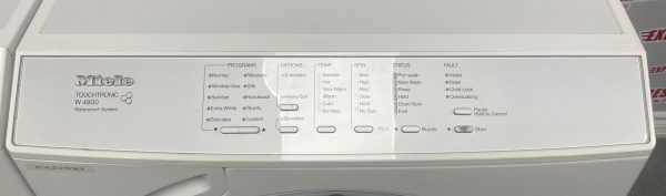 Used Miele 27” Front Load Washer and Electric Dryer Set W4800LC T9800 For Sale